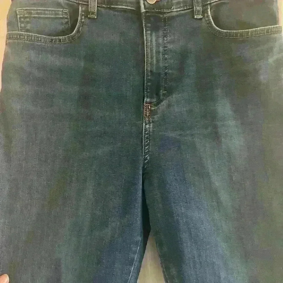 Women’s size 14m, stretchy flare leg, frayed hem, Lee heritage blue denim jeans - Picture 4 of 6